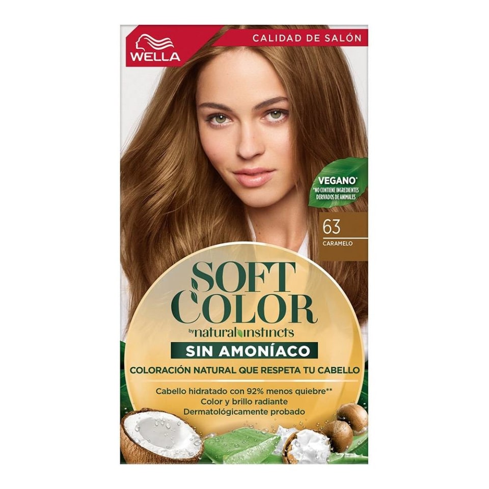 Tinte para cabello Soft Color Wella semipermanente 63 caramelo | Walmart