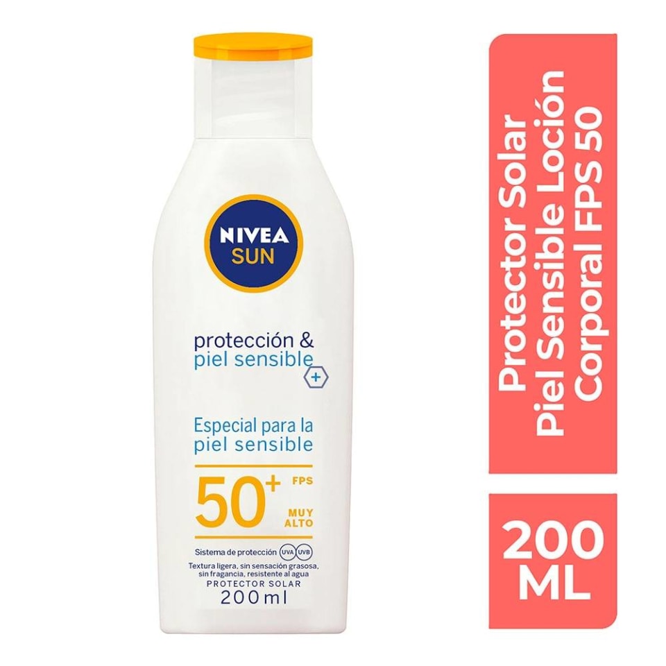 Protector Solar Nivea Sun Protección And Piel Sensible Fps 50 200 Ml Walmart 3317