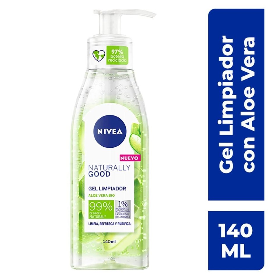 Gel Limpiador Facial Nivea Naturally Good Aloe Vera 140 Ml Walmart 2307