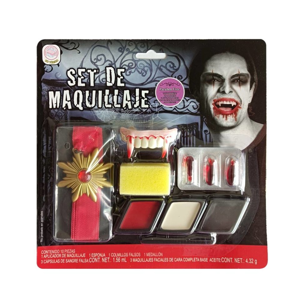 Set Maquillaje Vampiro Way to Celebrate Multicolor 81219 | Walmart Set Maquillaje Vampiro Way to Celebrate Multicolor 81219 | Walmart
