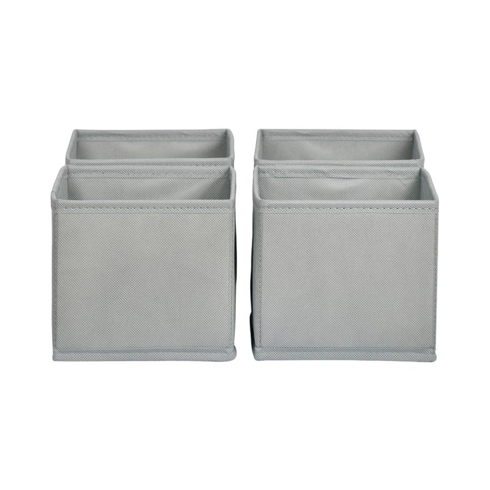 Organizador Mainstays Tela 14x14x13 cm Gris 4 Piezas | Walmart