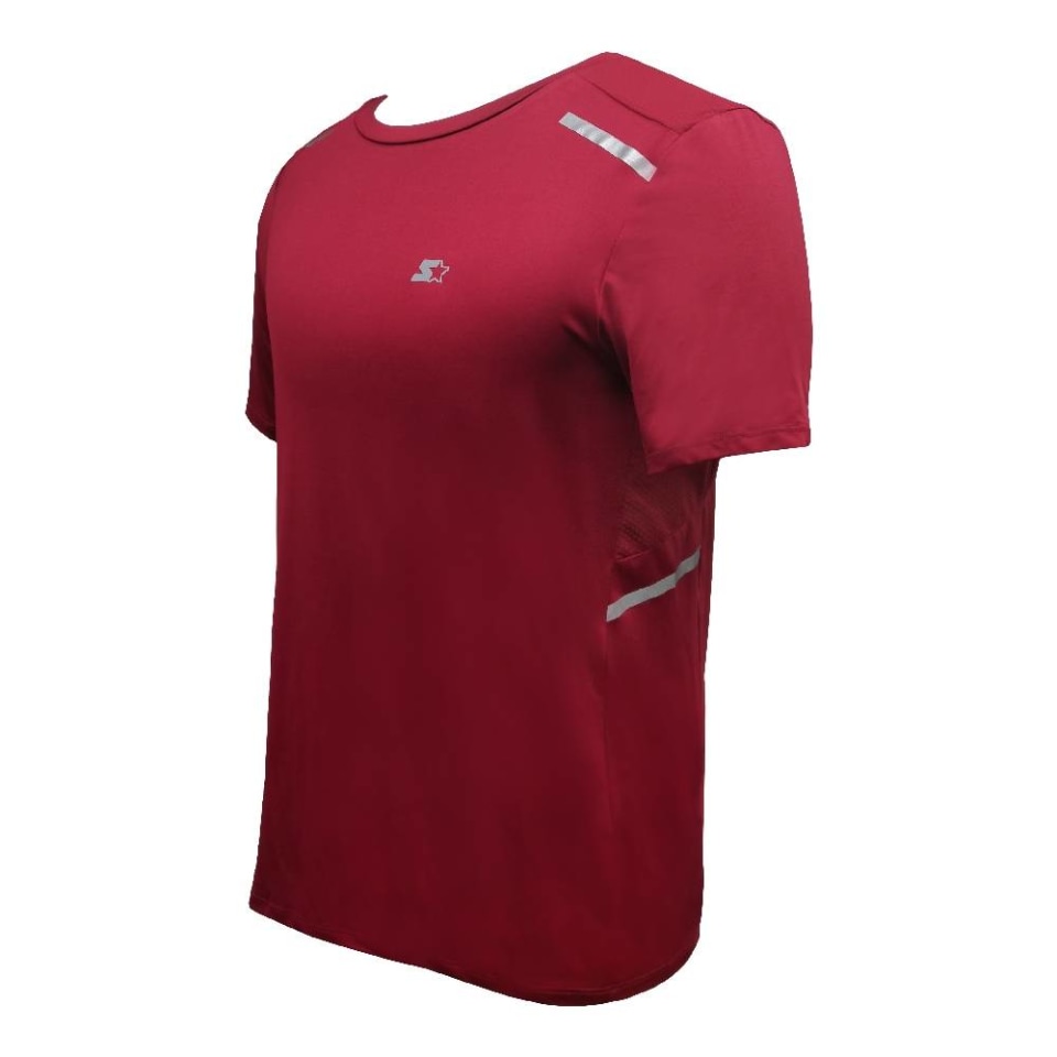 Playera Starter Talla EG Deportiva con Franjas Vino | Walmart