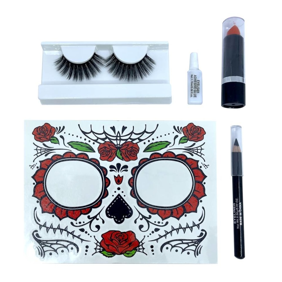 Maquillaje Halloween Way to Celebrate Set para Catrina Rojo | Walmart Maquillaje Halloween Way to Celebrate Set para Catrina Rojo | Walmart