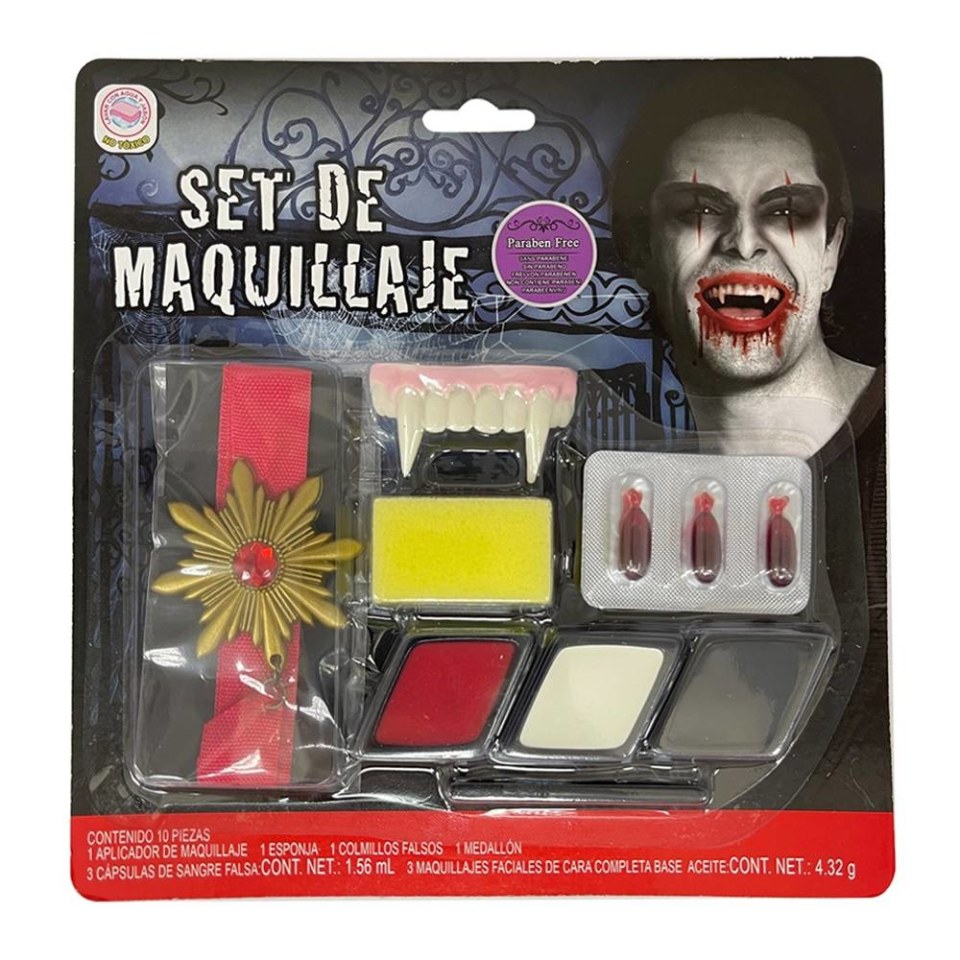 Maquillaje Halloween Way to Celebrate Set para Vampiro | Walmart Maquillaje Halloween Way to Celebrate Set para Vampiro | Walmart