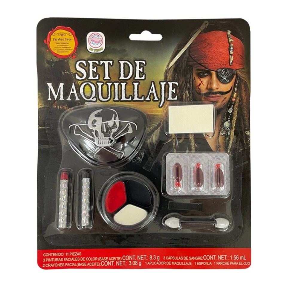 Maquillaje Halloween Way to Celebrate Set para Pirata con Parche | Walmart Maquillaje Halloween Way to Celebrate Set para Pirata con Parche | Walmart