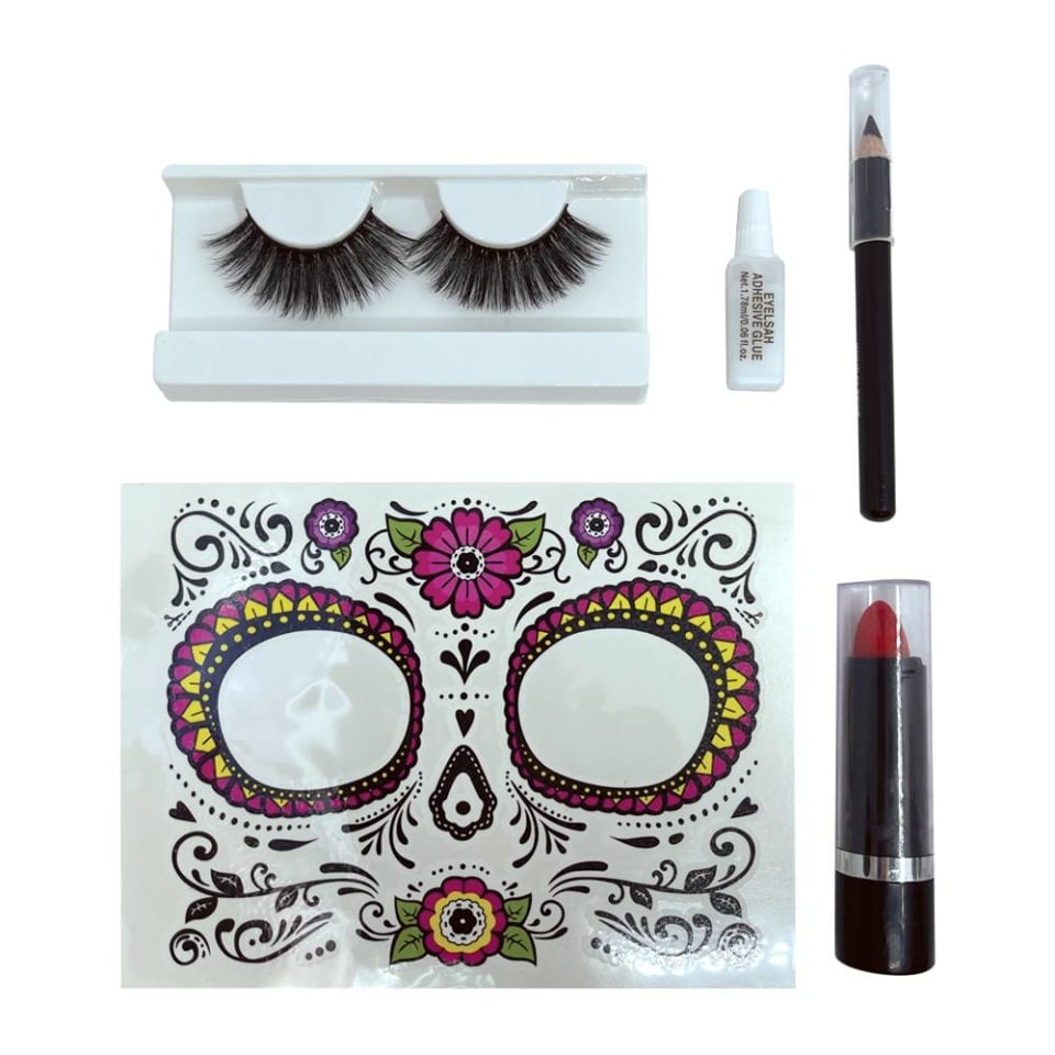 Maquillaje Halloween Way to Celebrate Set para Catrina Rosa | Walmart Maquillaje Halloween Way to Celebrate Set para Catrina Rosa | Walmart