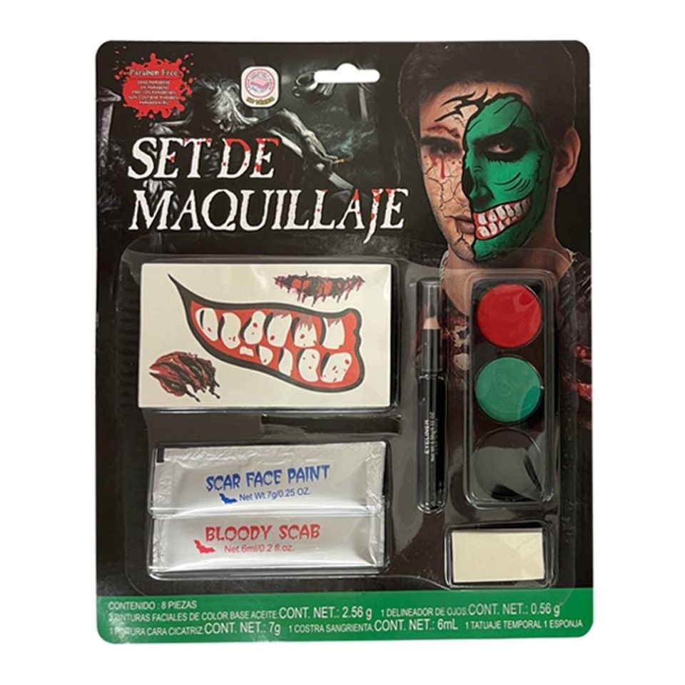 Maquillaje Halloween Way to Celebrate Set para Zombie | Walmart Maquillaje Halloween Way to Celebrate Set para Zombie | Walmart