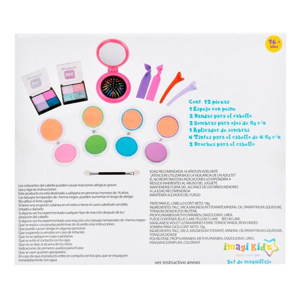 Set de Maquillaje Imagi Kidz Multicolor con 12 pzas | Walmart Set de Maquillaje Imagi Kidz Multicolor con 12 pzas | Walmart