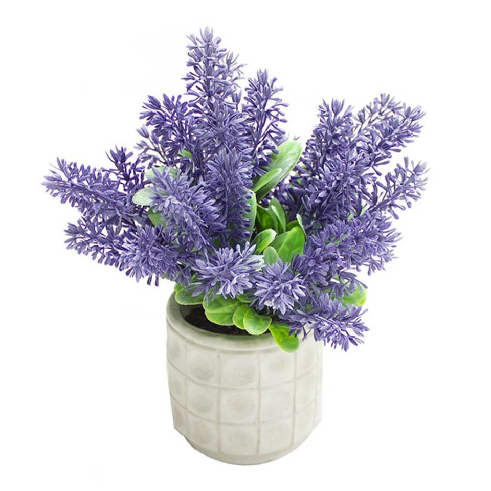 Planta Artificial Mainstays con Maceta Flores Moradas | Walmart