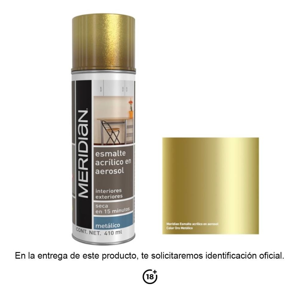 Esmalte Acrílico Meridian en Aerosol Oro 410 ml | Walmart