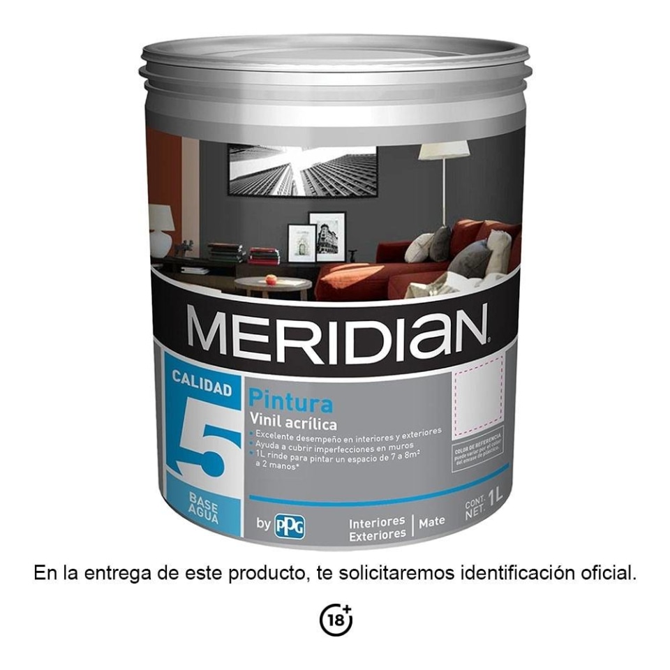 Pintura Meridian Base Agua 1 Litro | Walmart