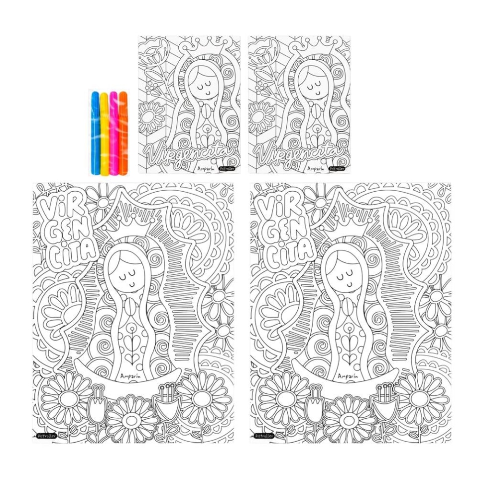 Set para Pintar Distroller con 4 Hojas de Diferente Tamaño y 4 Mini Marcadores | Walmart Set para Pintar Distroller con 4 Hojas de Diferente Tamaño y 4 Mini Marcadores | Walmart