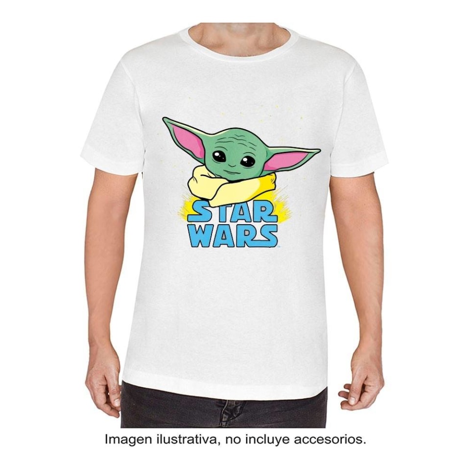 Playera Star Wars Talla 6 Manga Corta Baby Yoda con Letras Blanco | Walmart