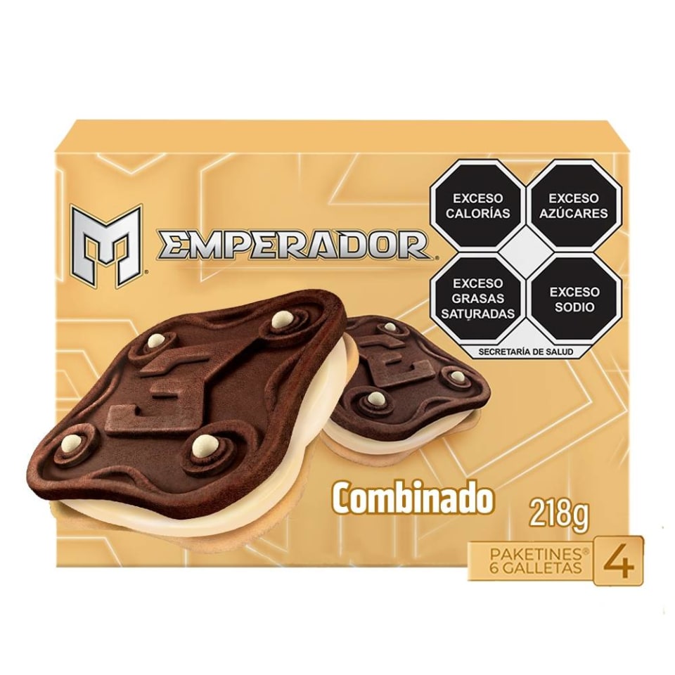 Galletas Gamesa Emperador Tipo Sándwich Con Relleno Sabor A Chocolate Y Vainilla 24 Pzas Walmart 6347