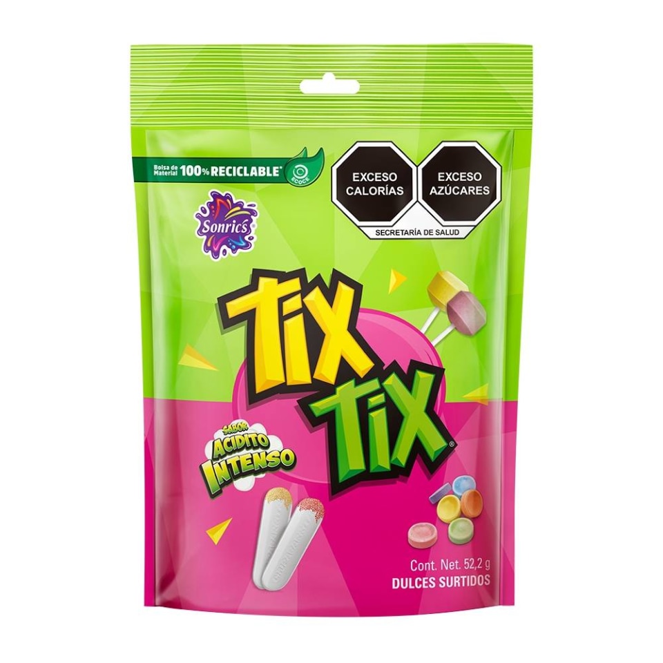Surtido de dulce Sonric´s Tix Tix sabor acidito intenso 52.2 g Walmart
