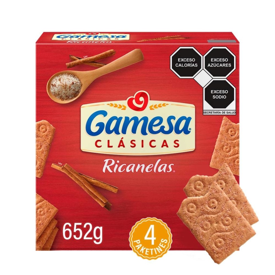 Galletas Gamesa Ricanelas Clásicas Sabor Canela 652 G Walmart 4916