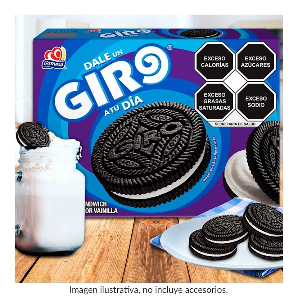 Galletas Gamesa Giro Tipo Sándwich Con Relleno Sabor Vainilla 228 G Walmart 8005