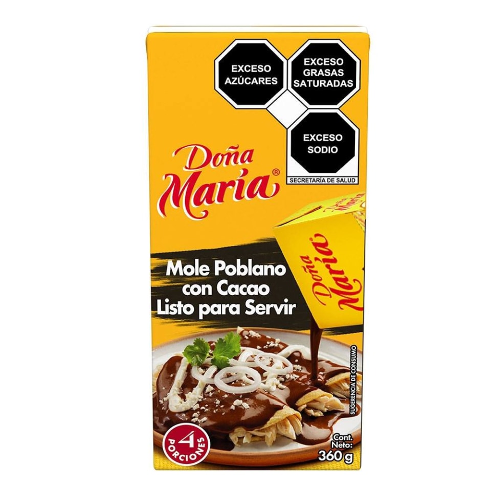 Mole Doña María Poblano Con Cacao Listo Para Servir 360 G Walmart 4484