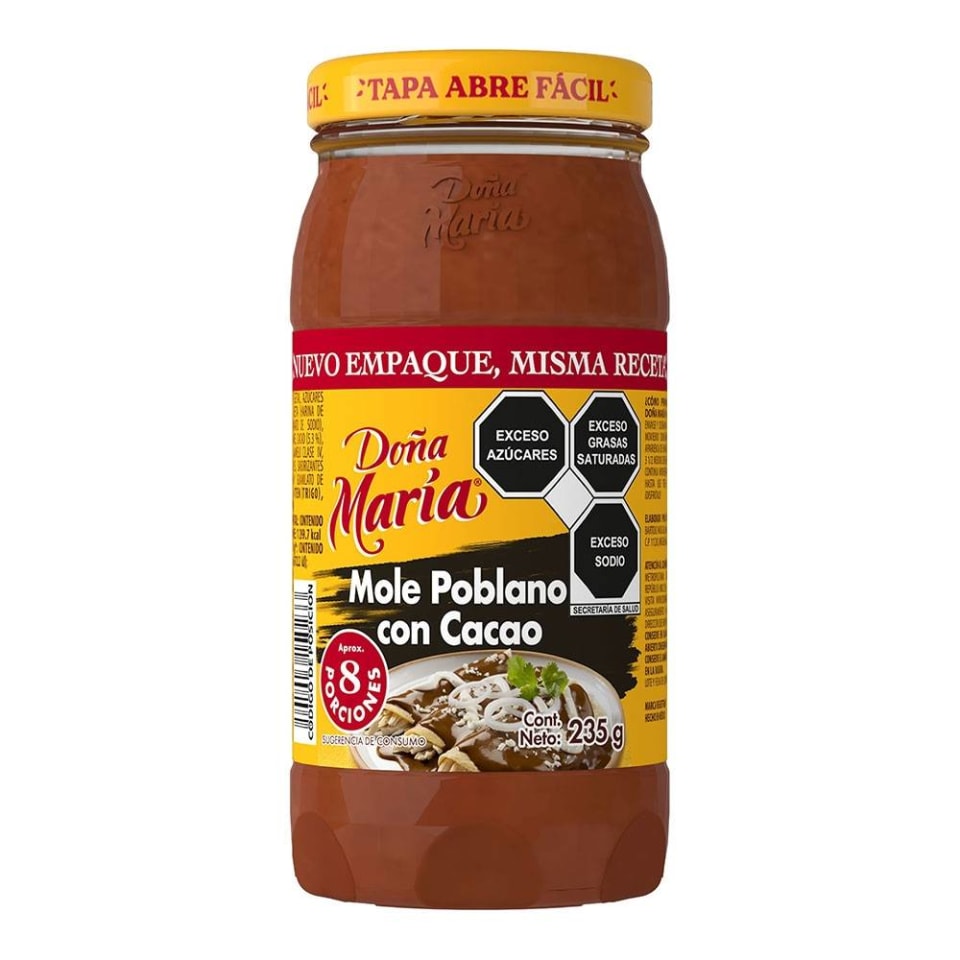 Mole Doña María Poblano Con Cacao En Pasta 235 G Walmart 2368