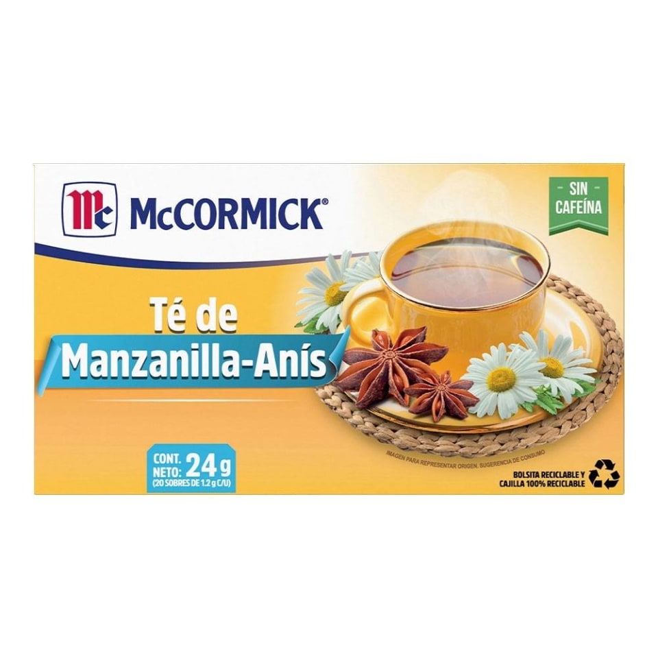 Té Mccormick Manzanilla Y Anis 20 Sobres Walmart 4684