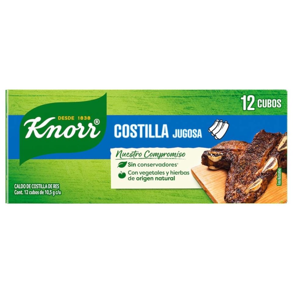 Sazonador Knorr costilla jugosa 12 cubos