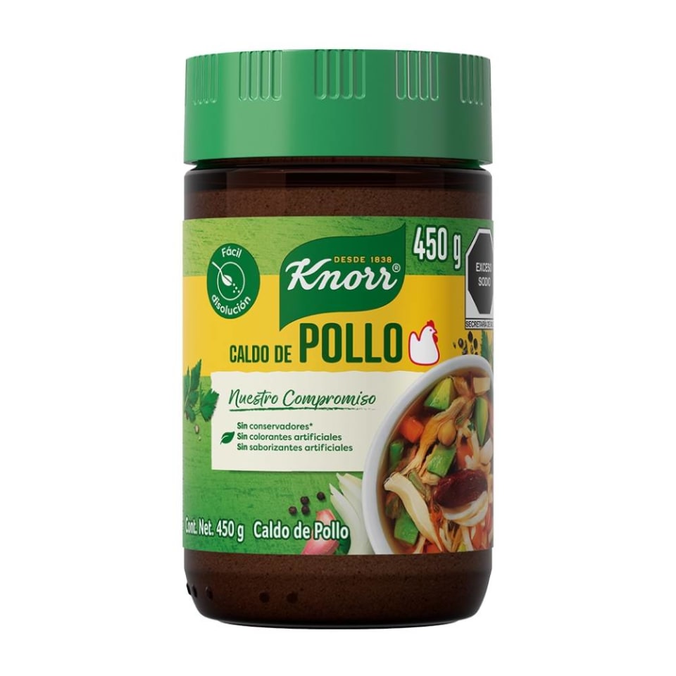 Caldo de pollo Knorr frasco en polvo 450 g