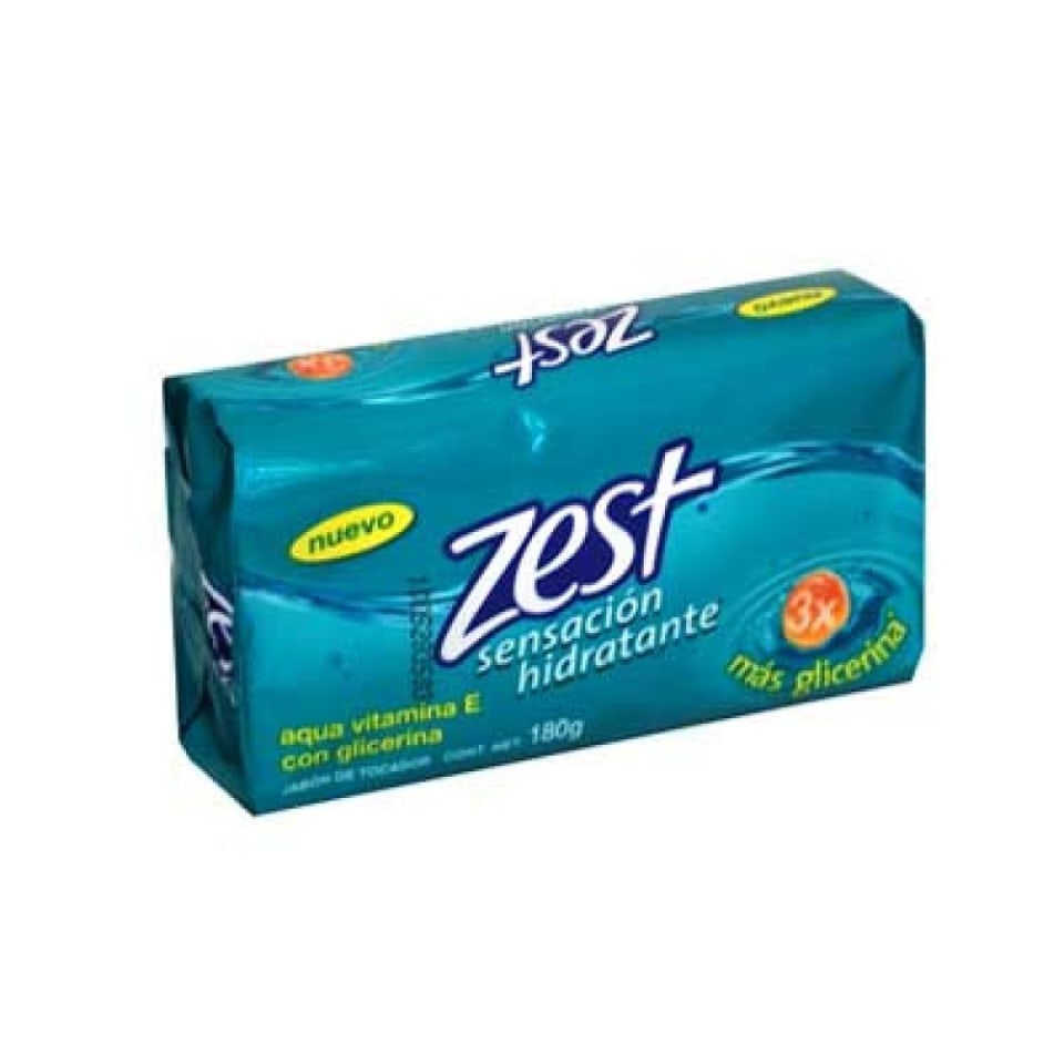 Jabón De Tocador Zest Sensación Hidratante 180 G Walmart 7601