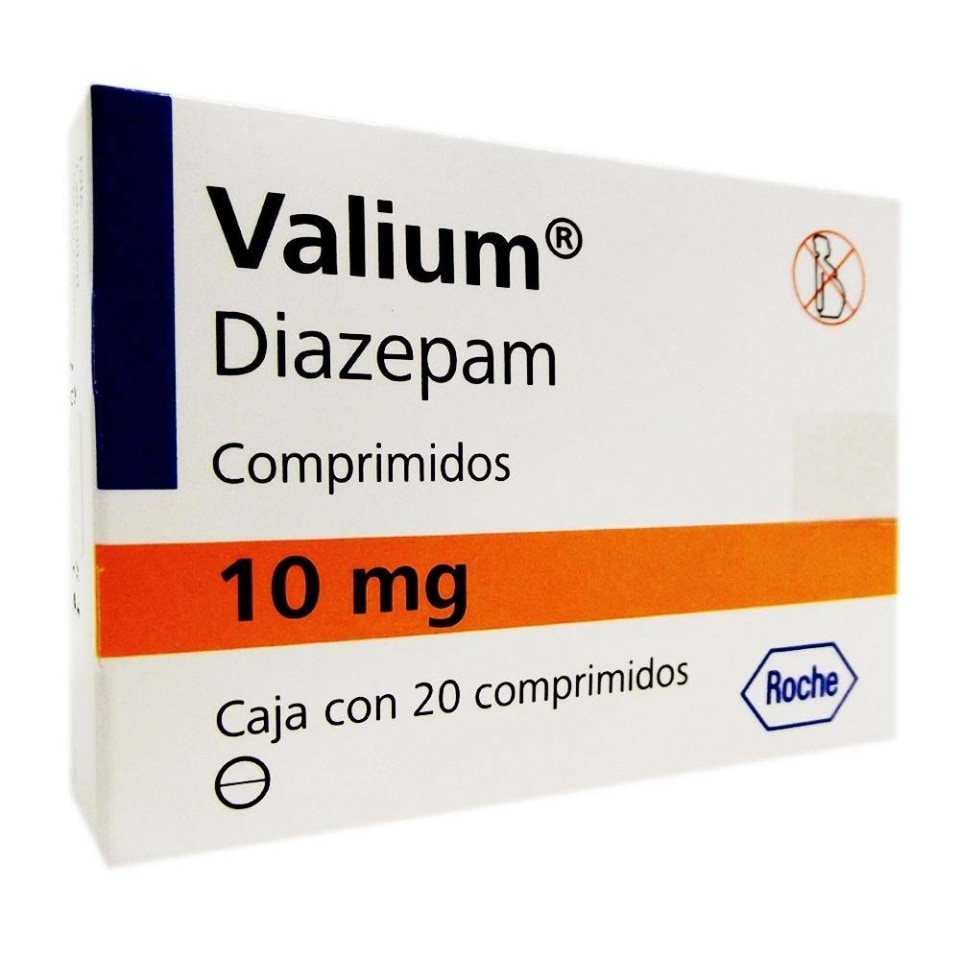 Valium comprimidos 20 pzas de 10 mg c/u Walmart