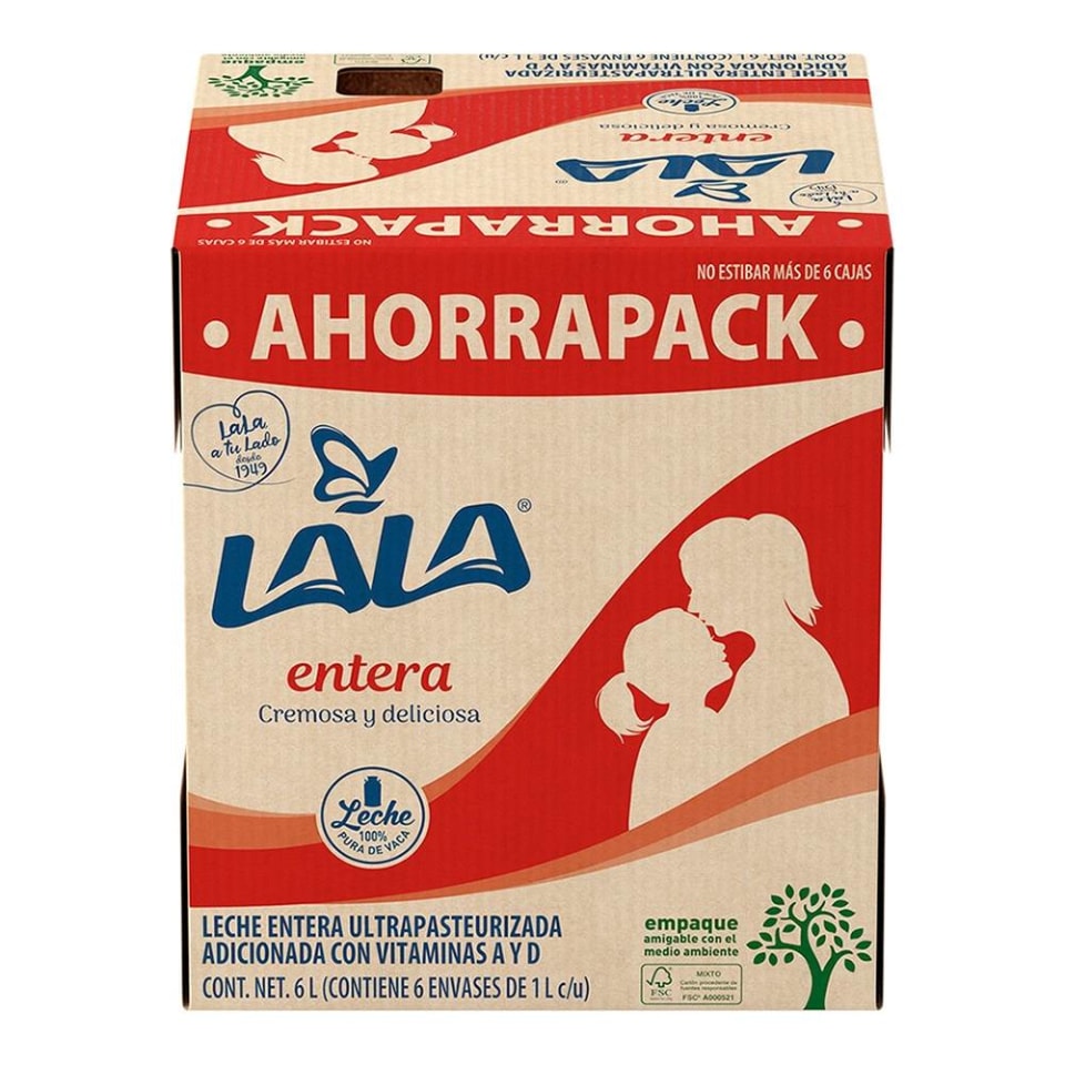 LALA ENTERA UHT 6 PACK