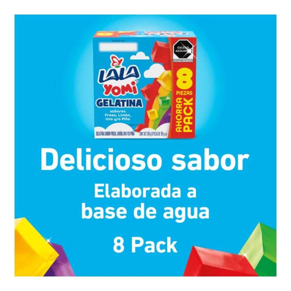 Gelatina Lala Yomi surtido 100 g 8 pzas | Walmart