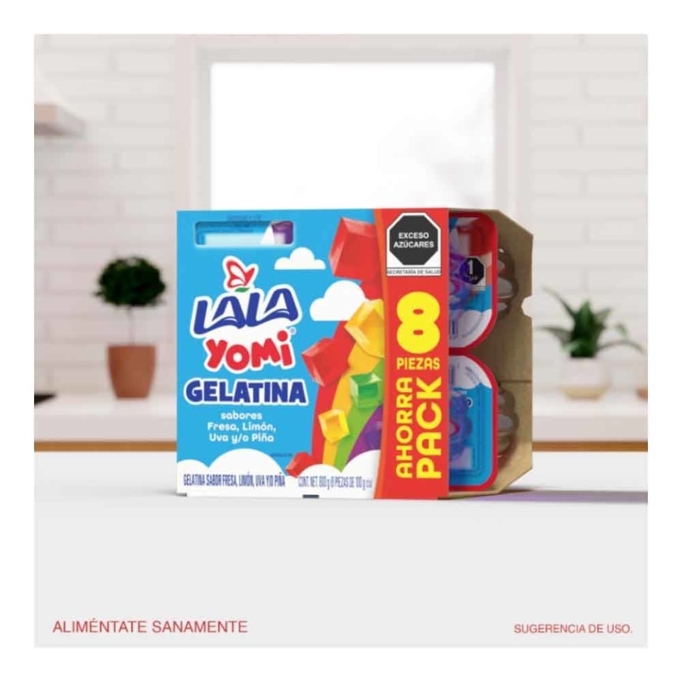 Gelatina Lala Yomi surtido 100 g 8 pzas | Walmart