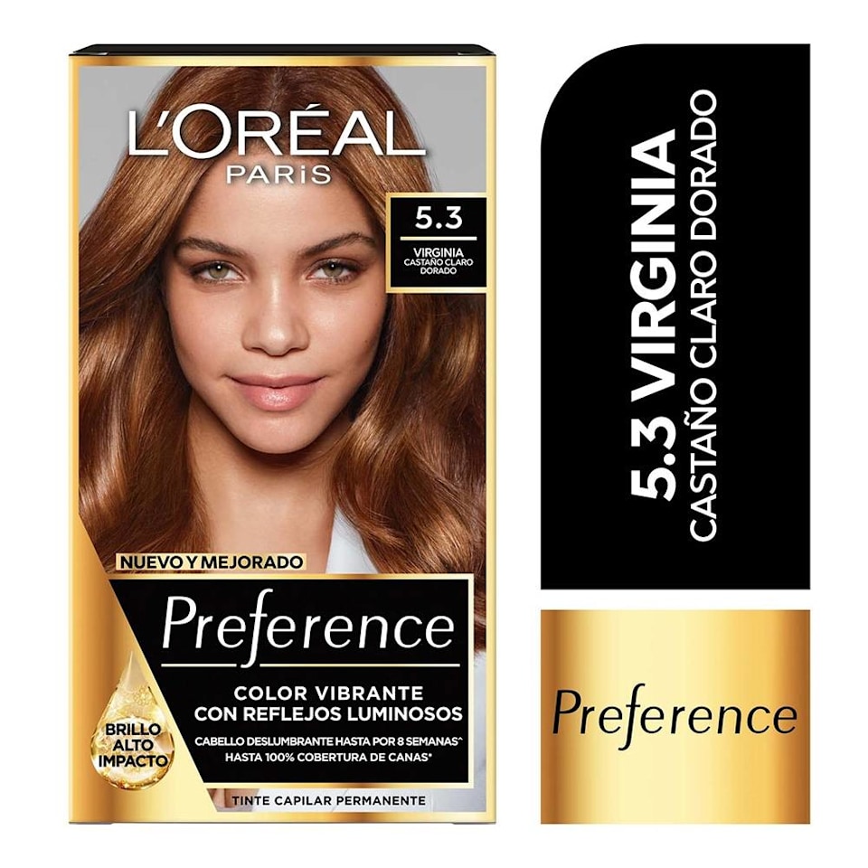 Tinte Para Cabello Loréal Preference 5 3 Virginia Castaño Claro Dorado