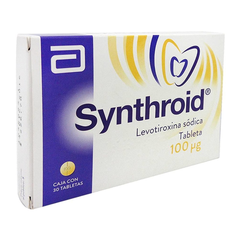 Synthroid 100 µg 30 tabletas Walmart