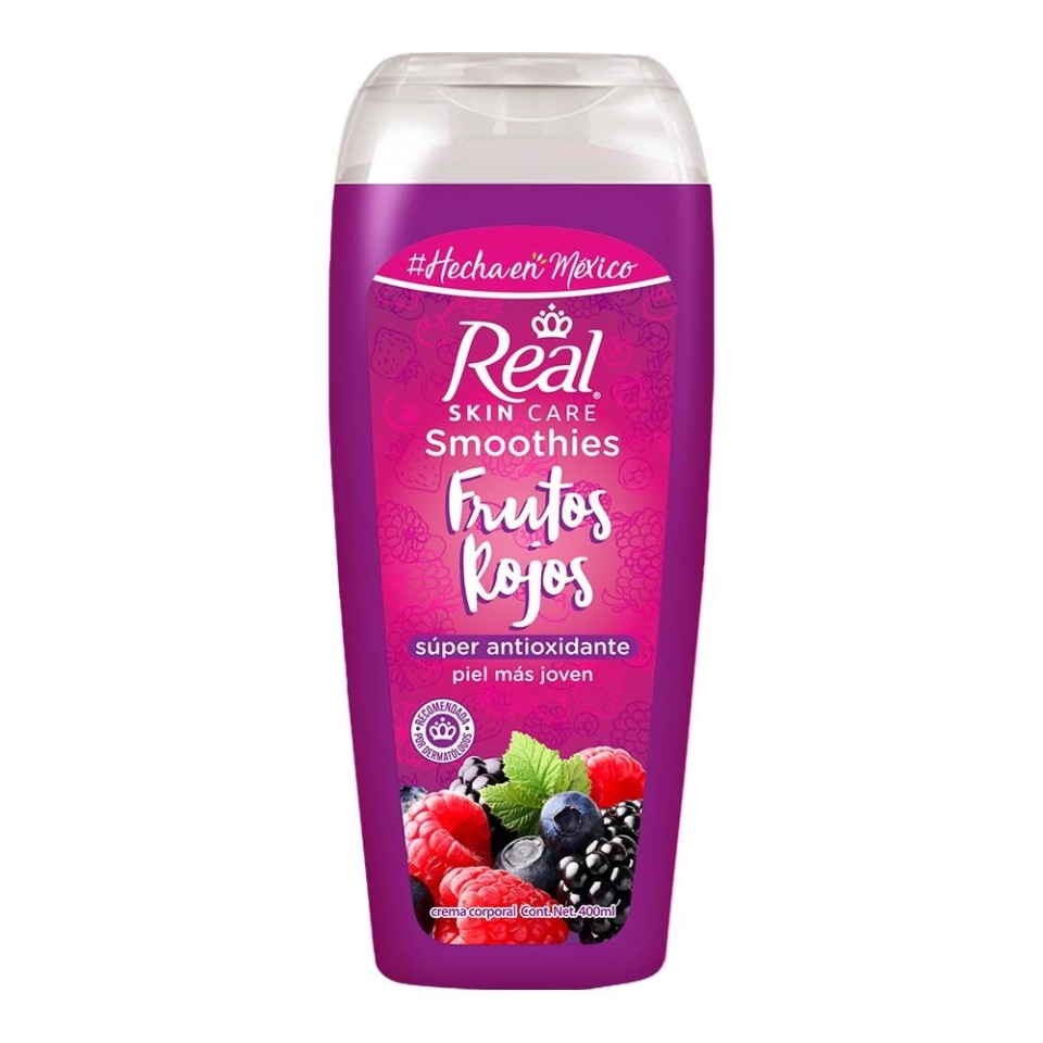 Crema corporal Real Skin Care smoothies frutos rojos antioxidante 400 ml |  Walmart