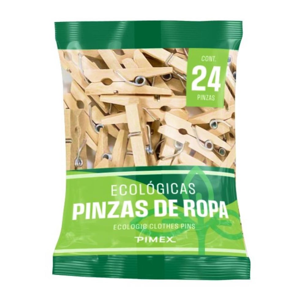 Pinzas de madera para ropa Clothes Pins Atek 24 pzas | Walmart