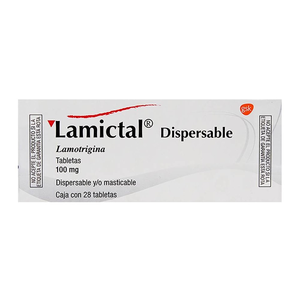Lamictal 100 mg, 28 tabletas dispersables sabor grosella