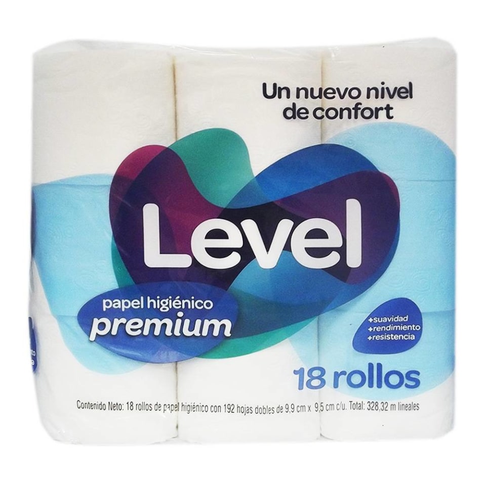 Papel higiénico Level premium 18 pzas | Walmart