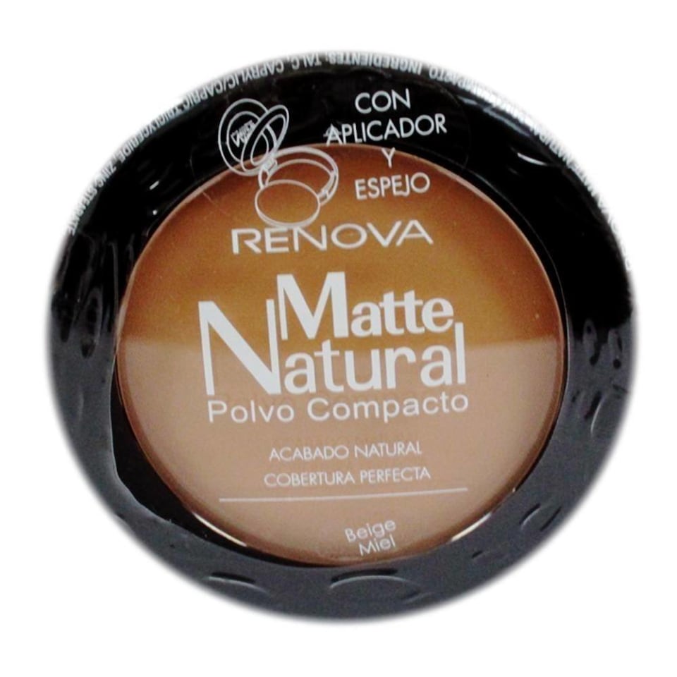Polvo compacto Renova Matte Natural beige miel g | Walmart Polvo compacto Renova Matte Natural beige miel g | Walmart