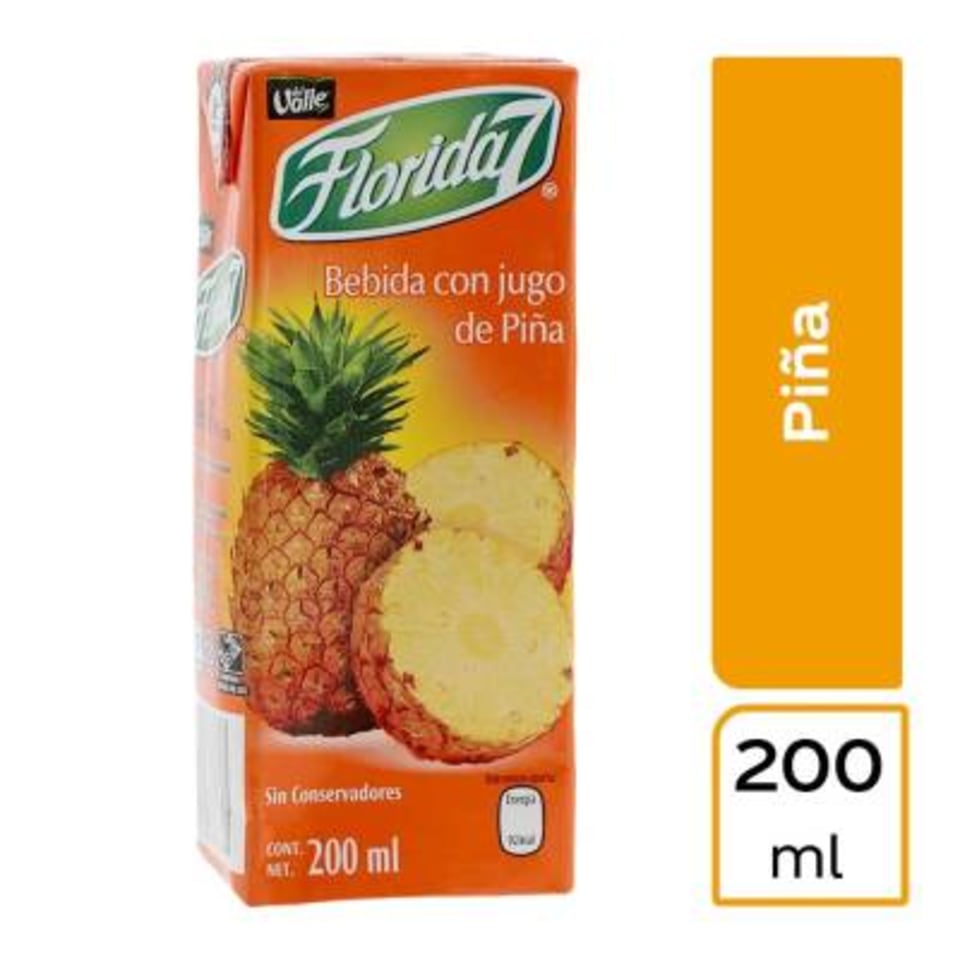 Bebida Florida 7 con jugo de piña 200 ml | Walmart Bebida Florida 7 con jugo de piña 200 ml | Walmart