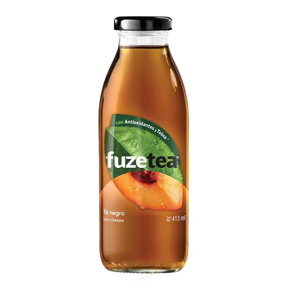 Té negro Fuze Tea sabor durazno 413 ml