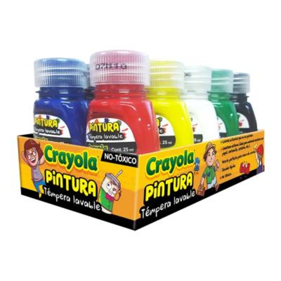 Pack De Pinturas Crayola Témpera Lavable 10 Pzas Walmart 1214