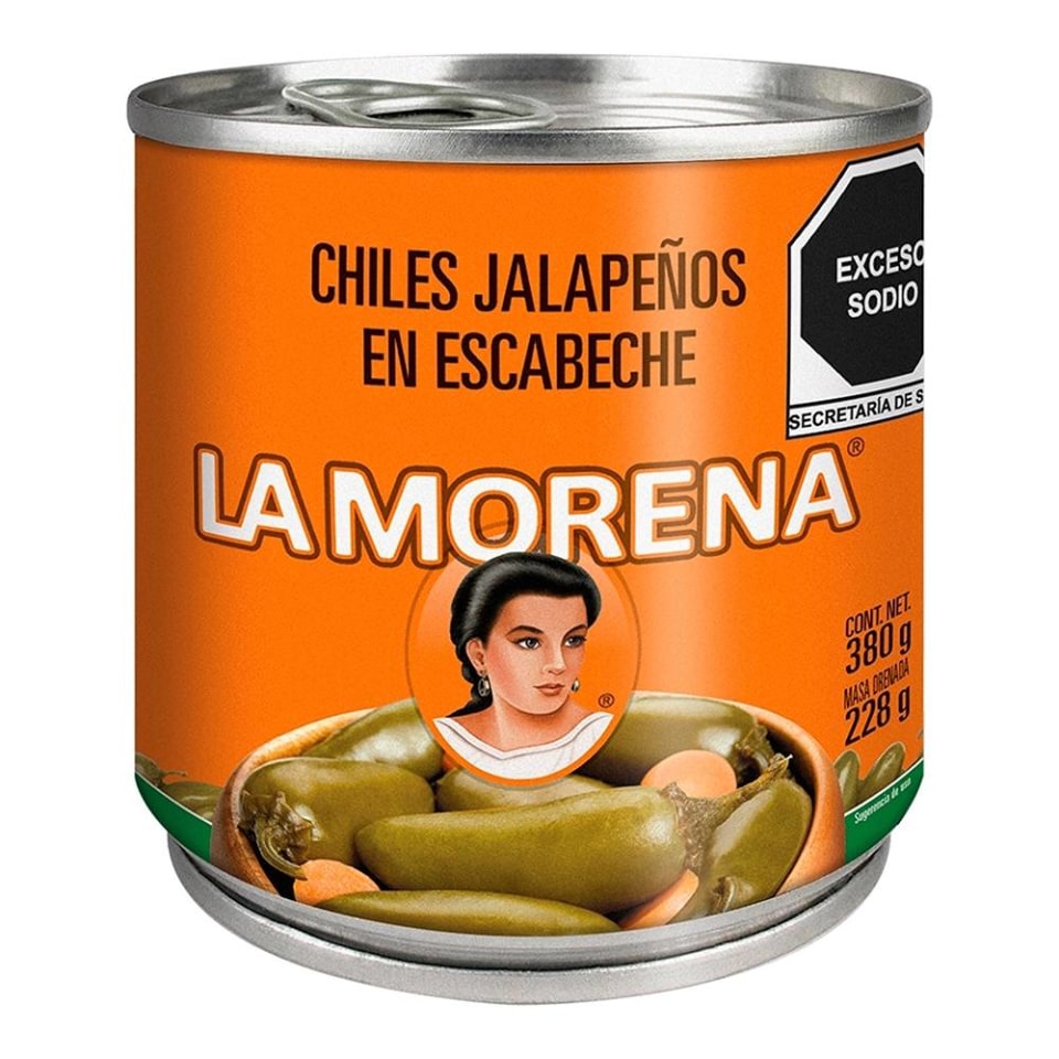 Chiles jalapeños La Morena rellenos de queso en salsa de jitomate 380 g |  Walmart