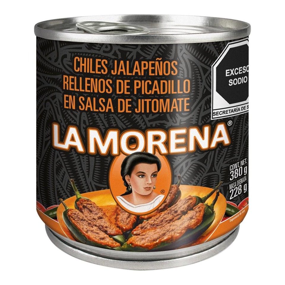 Chiles jalapeños La Morena rellenos de picadillo en salsa de jitomate 380 g  | Walmart