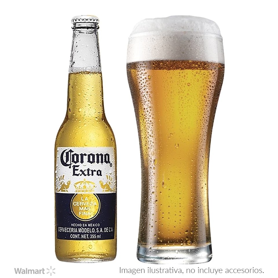 Cerveza clara Corona Extra 12 botellas de 355 ml c/u | Walmart