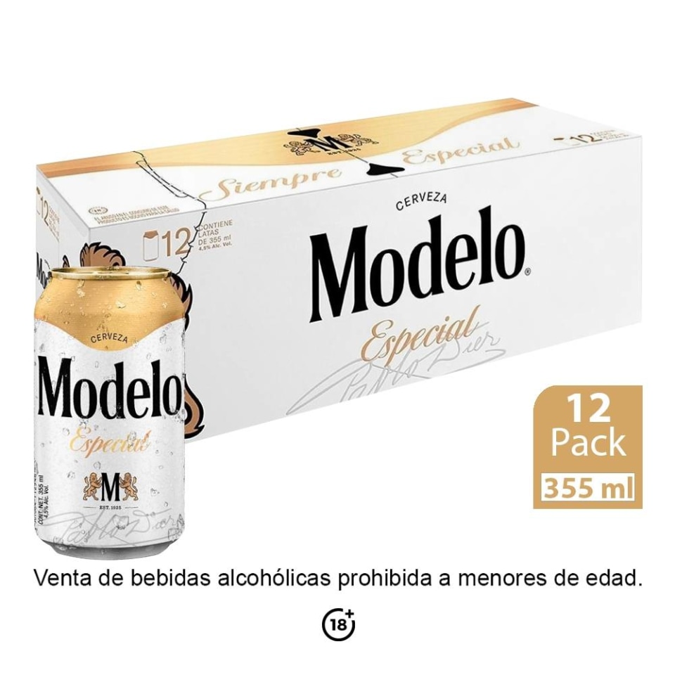 Cerveza clara Modelo Especial 12 latas de 355 ml c/u | Walmart