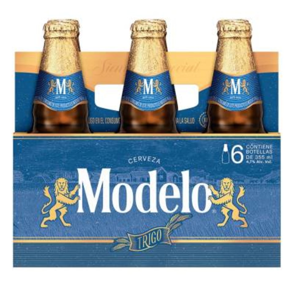 Cerveza clara Modelo trigo 6 botellas de 355 ml c/u | Walmart