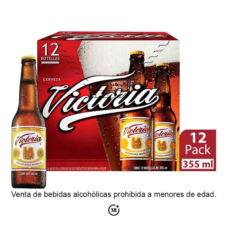 Cerveza oscura Victoria 12 botellas de 355 ml c/u | Walmart