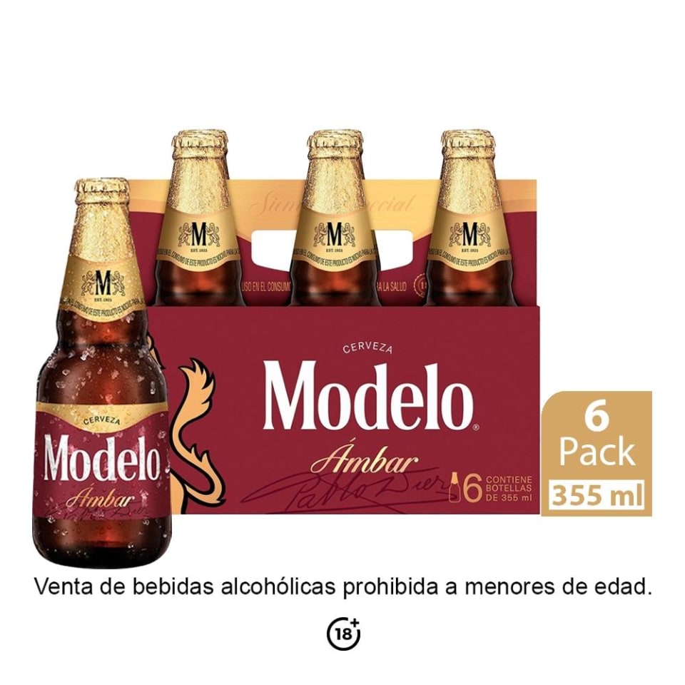 Cerveza ámbar Modelo noche especial 6 botellas de 355 ml c/u | Walmart