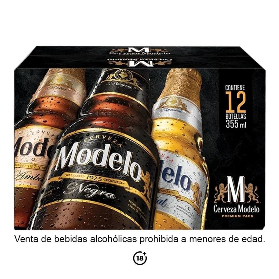 Cerveza Modelo premium 12 botellas de 355 ml c/u | Walmart