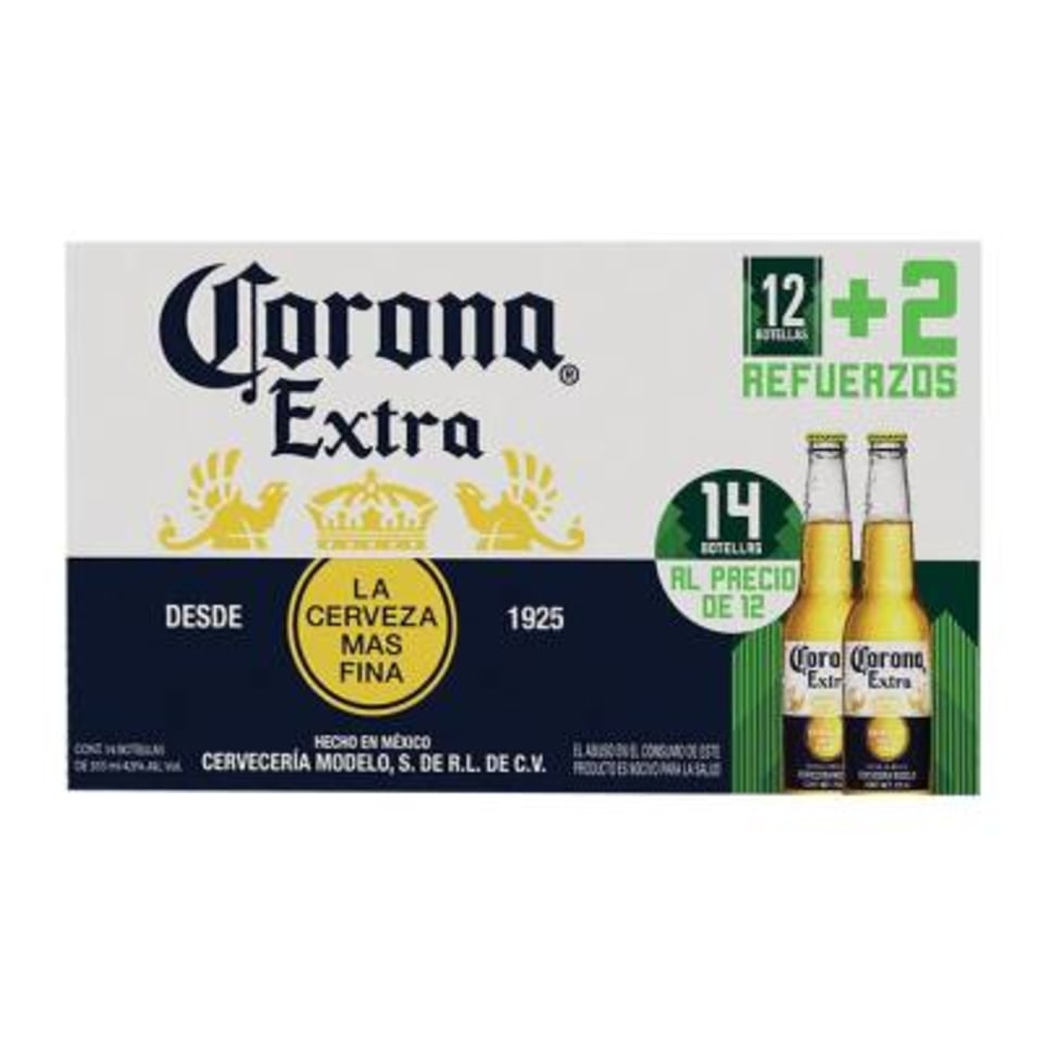 Cerveza clara Corona Extra 14 botellas de 355 ml | Walmart